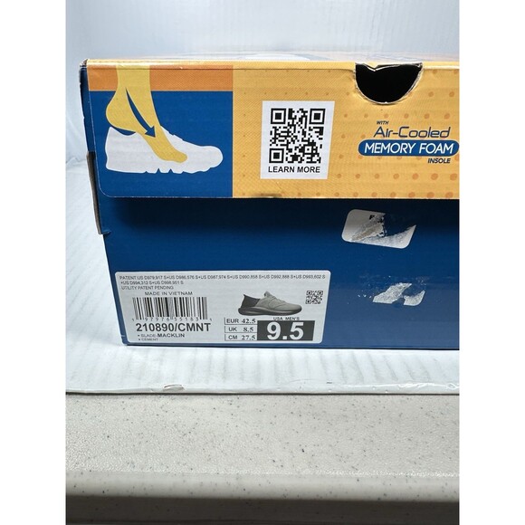 Size 9.5 Skechers Men's Slip-Ins Gray Cement Black Relaxed Fit Slade-Macklin NEW - Picture 9 of 9